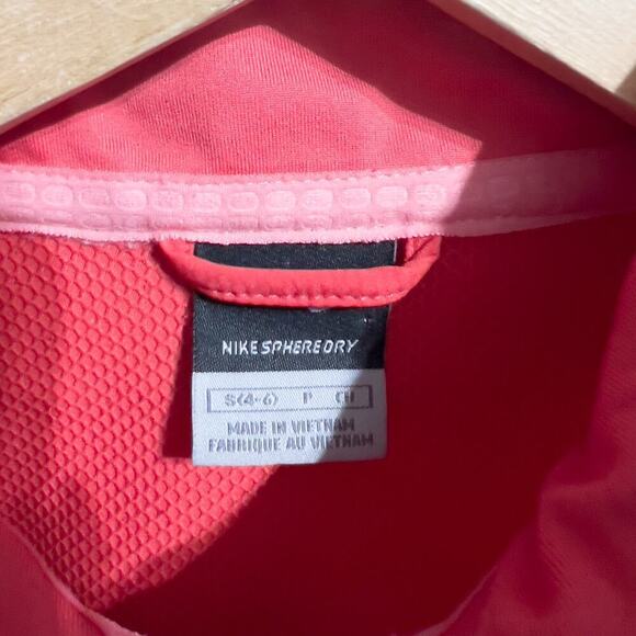 Nike Jacket Small Coral Orange Pink Full Zip Sphere Dry Active Performance - Picture 6 of 8